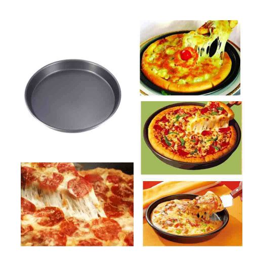 8in Round Pizza Pan Tin Oven Cookie Cake Cookware Baking Tool Tray Non Stick
