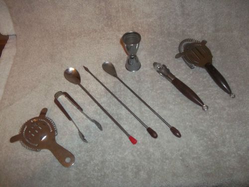 Vintage Lot of 8 Pieces of Bar Tools See Photos!!