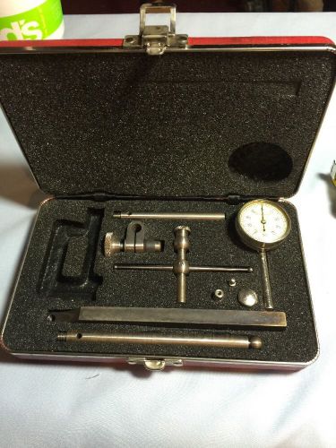 Starrett 196 Universal Dial Indicator Set Back Plunger Style In Case NO CLAMP