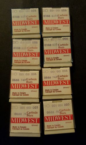 Large Lot of Midwest carbide burs dental tools Made in Canada