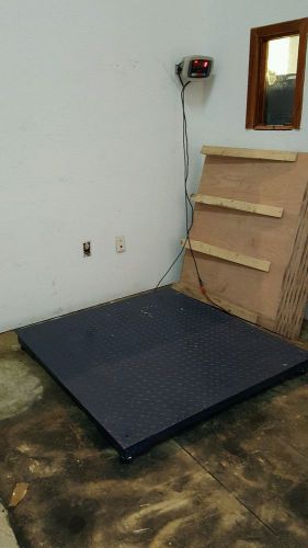 Industrial pallet size platform floor scale for warehouse weigh cap of 10k x 1lb