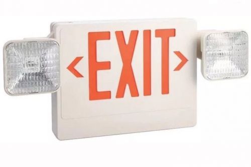 LUMAPRO Exit Sign w/Emergency Lights,5.4W,Red Item # 6CGL7