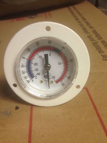2&#034; Dial Thermometer W/Front Flange,-40/-65, White New! Free Shipping!
