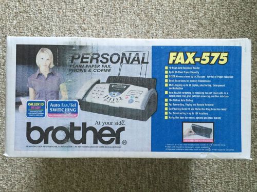 Brother Fax-575 Personal Plain Paper Fax, Phone &amp; Copier Brand New