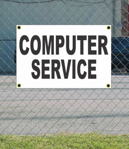 2x3 computer service black &amp; white banner sign new discount size &amp; price for sale