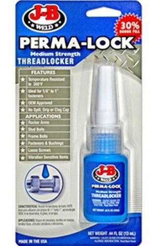 J-B Weld 24213 Perma-Lock Blue Threadlocker - 13 ml