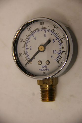 Pneumatic Pressure Gauge 2” 160 PSI 11 BAR (100xkPA) Lot of 2