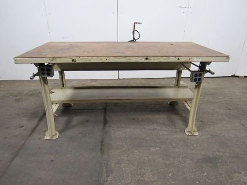 72&#034;x34&#034; steel work assembly inspection table bench w/ utilities &amp; shelf for sale