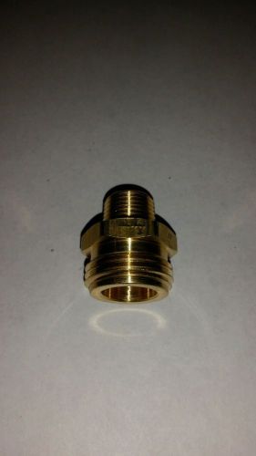 3/4&#034; male ght x 3/8&#034; npt brass garden hose lawn boat wog pipe adapter fitting for sale