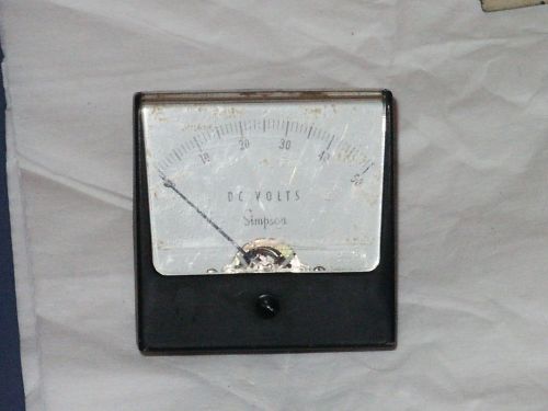 Vintage Simpson DC volts panel meter 0-50 VOLTS