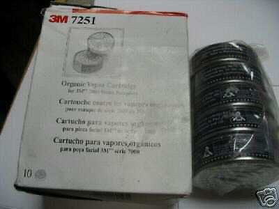 1 BOX 3M RESPIRATOR CARTRIDGE FILTERS 7251