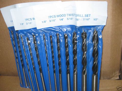 2# sets Brad Point DRILL Bits 14 pc 48hr shipping NEW