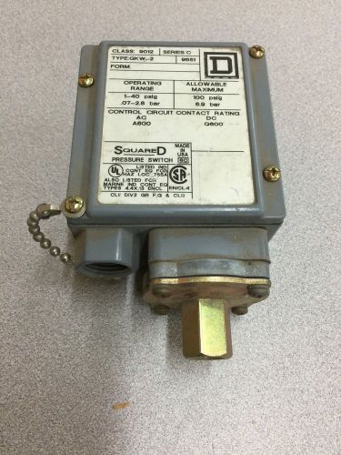 NEW SQUARE D PRESSURE SWITCH 9012 GKW-2 SERIES C