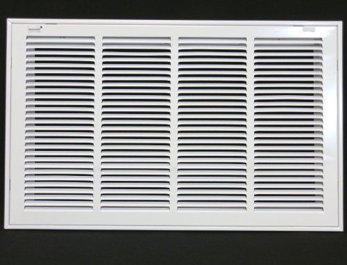 Hvac premium 24&#034; x 18&#034; return filter grille - easy air flow - flat stamped face for sale