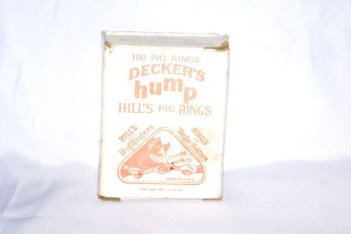 Vintage Decker&#039;s hump hill&#039;s Pig Rings Hogringers Box