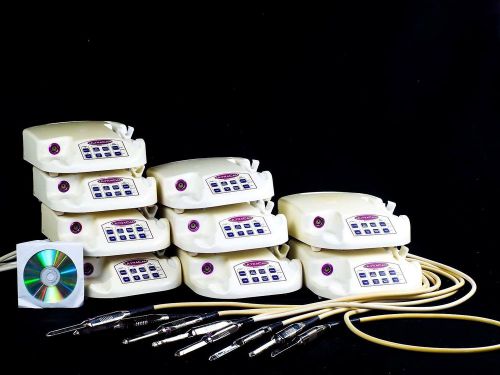Lot of 8 ultracam full color dental intraoral cameras w/ 9 docking stations for sale