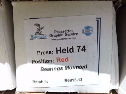 Heidelberg 74 RED Bearings Mounted Roller Pacesetter for Printing Press New