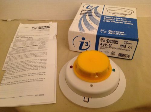 I3 system sensor smoke detector photoelectric plug in base QUANTITY 4W-B