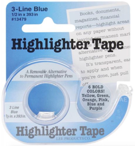 Blue Highlighter Tape 0.5 x 393 inches 13476