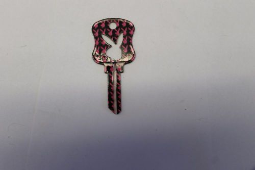Playboy designer house key uncut kw1 kwikset locksmith security pink\black for sale