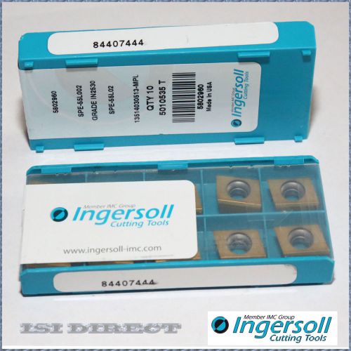 SPE 55L002 IN2530 INGERSOLL *** 10 INSERTS *** FACTORY PACK ***