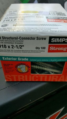 Simpson strong-tie sd9112r100 structural-connector screw #9x1.5&#034; for sale