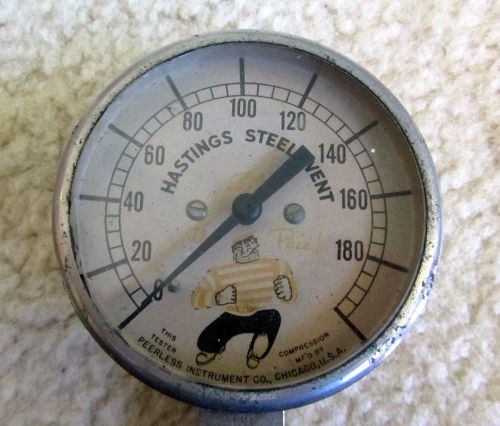 Vtg hastings chrome peerless gauge steel vent pressure vacuum old steampunk usa for sale