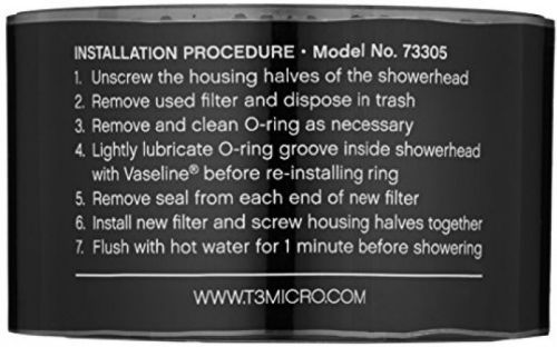 T3 Source Showerhead Replacement Filter