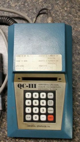 Vintage 1982 verifier scanner.Computer, Identics corp.