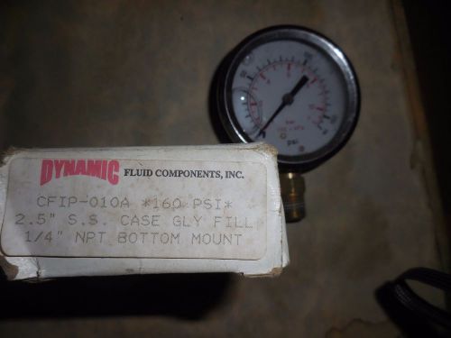 Dynamic fluid components pressure gauge cf1p-010a new #66760 for sale
