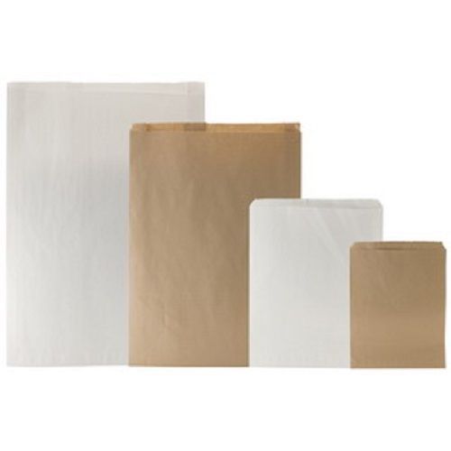 Lots of 100 White Or Brown Kraft Merchandise Bags Gift Bags Store Bags Paper Bag
