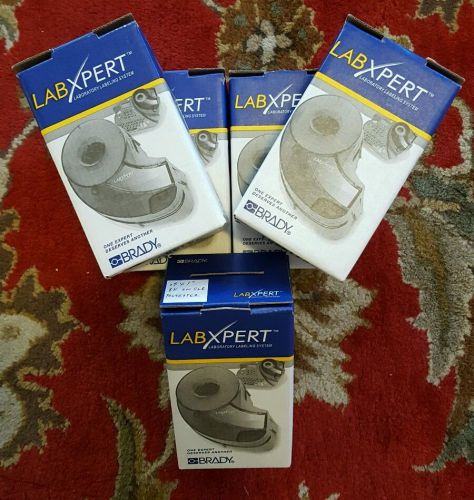 Lot of 5!!  brady x-17-432-cl-bk label cartridge, clear polyester for sale