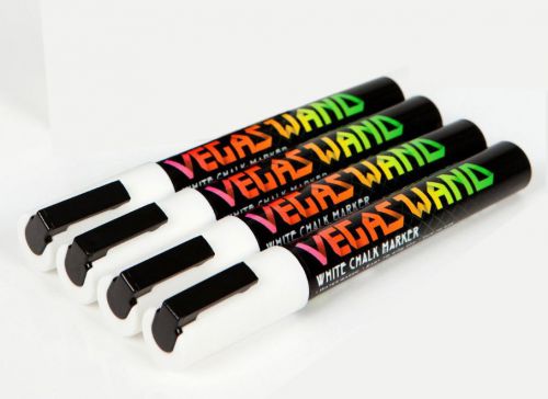 Vegas wand, white liquid chalk markers, chalkboard paint pen 4 pack for sale