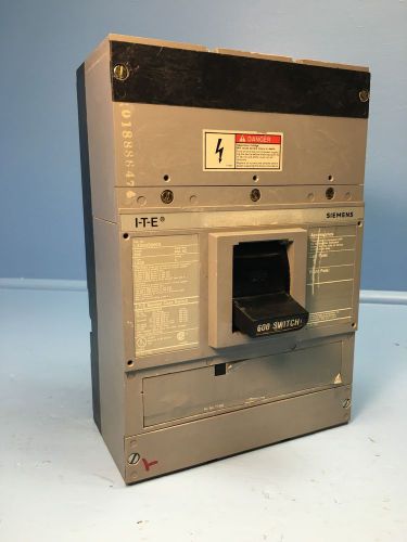 I-t-e siemens lxd63s600a 600a molded case switch breaker type lxd6 ite 600 amp for sale