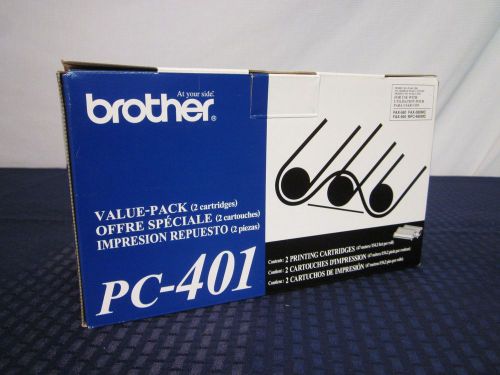 2-Pack Brother PC-401 Fax Printing Cartridges. NIB.