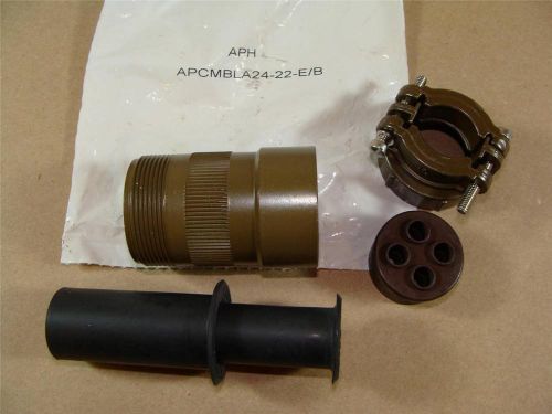 Amphenol apcmbla24-22-e/b mil-c-5015 mil spec 4 pin male round connector body for sale
