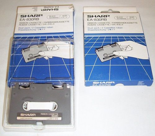 3 x Sharp genuine EA-830RB Ribbon Cassettes Black