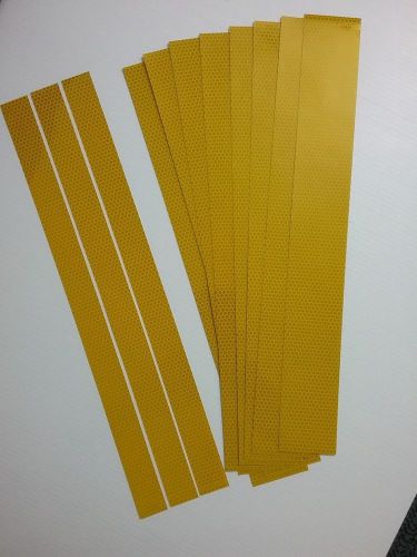 11 [ YELLOW REFLECTIVE ] Vinyl Tape Strips, 8 -16&#034; L X 2&#034; W  &amp;  3 - 16&#034; L X 1&#034; W