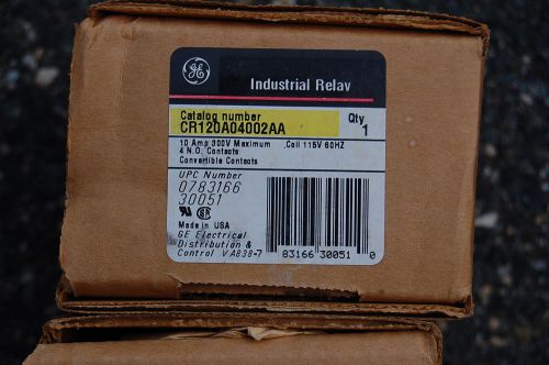 New general electric ge cr120a04002aa industrial relay 10amp 300v convertible for sale