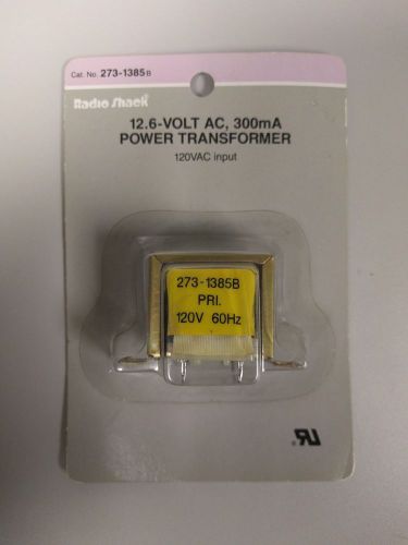 Radio Shack 12.6 Volt AC 300mA Power Transformer 273-1385B NEW IN PACKAGE