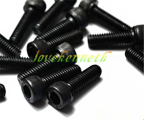 100pcs m3 black alloy steel internal hex socket cylinder head cap screw bolt for sale
