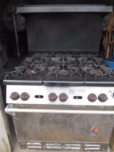 Used 6 Burner  Commercial Wolf Range and Convection Oven