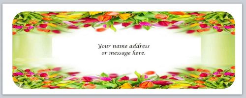 30 Personalized Return Address Labels Flowers Buy 3 get 1 free (bo580)