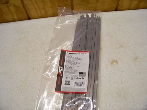 Bag of 50 ACT 48&#034; Extra Heavy Duty Cable Ties Gray 175 lbs