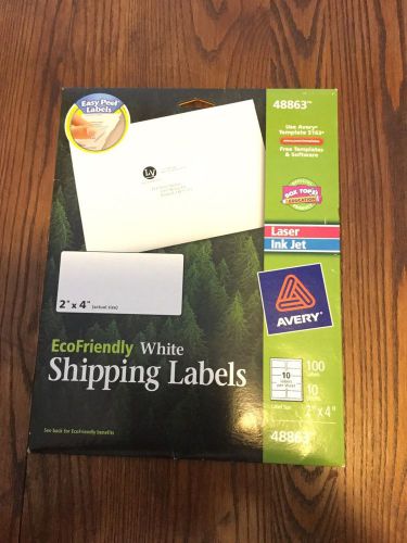 Avery Mailing Labels For Laser And Ink Jet Printers, 2 X 4 Inches, White, Perm