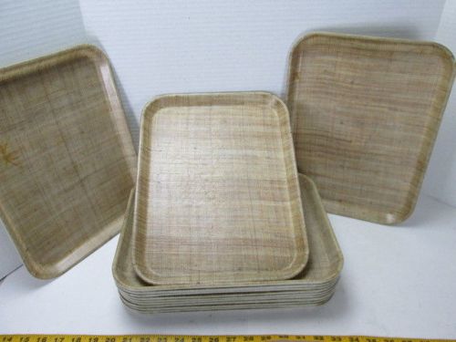 Lot of 13 Vintage Cambro Camtray Trays Beige&#039;s/Browns 10.5&#034;x13.5&#034; Food Service S