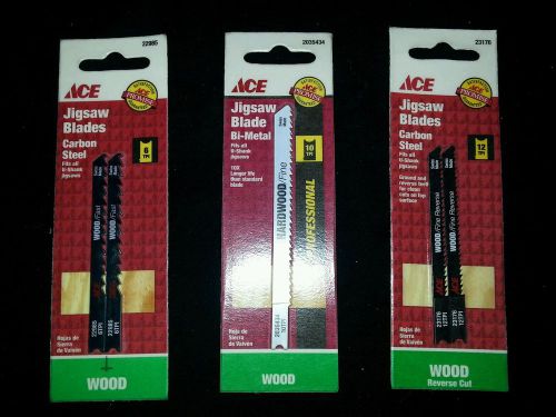 5 Ace Hardware Jigsaw Blades (Wood) - (2) 22985, (2) 23176, (1) 2035434