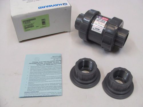 Hayward tc10125ste 1-1/4&#034; pvc tc ball check valve, epdm w/socket &amp; threaded end for sale