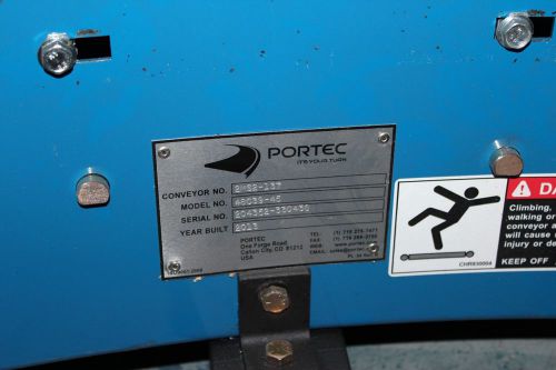 Portec power curve 45 degree belt curve conveyor 204352-330438, 48c39 f45 for sale