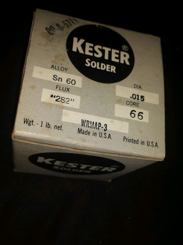 Kester Solder Alloy:Sn60 Dia:.015 Flux:&#034;282&#034; Core:66